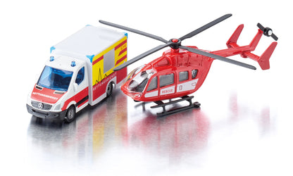 Siku Mercedes-Benz Ambulance & Helicoptor