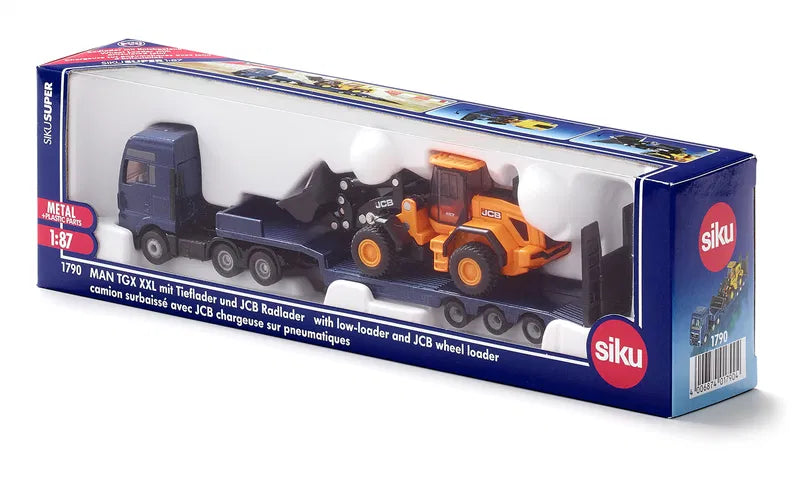 Siku 1:87 MAN Truck W/Low-Loader & JCB Loader