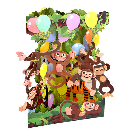 Santoro Monkey Party Swing Card