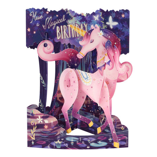 Santoro Magical Birthday (Unicorn) Swing Card