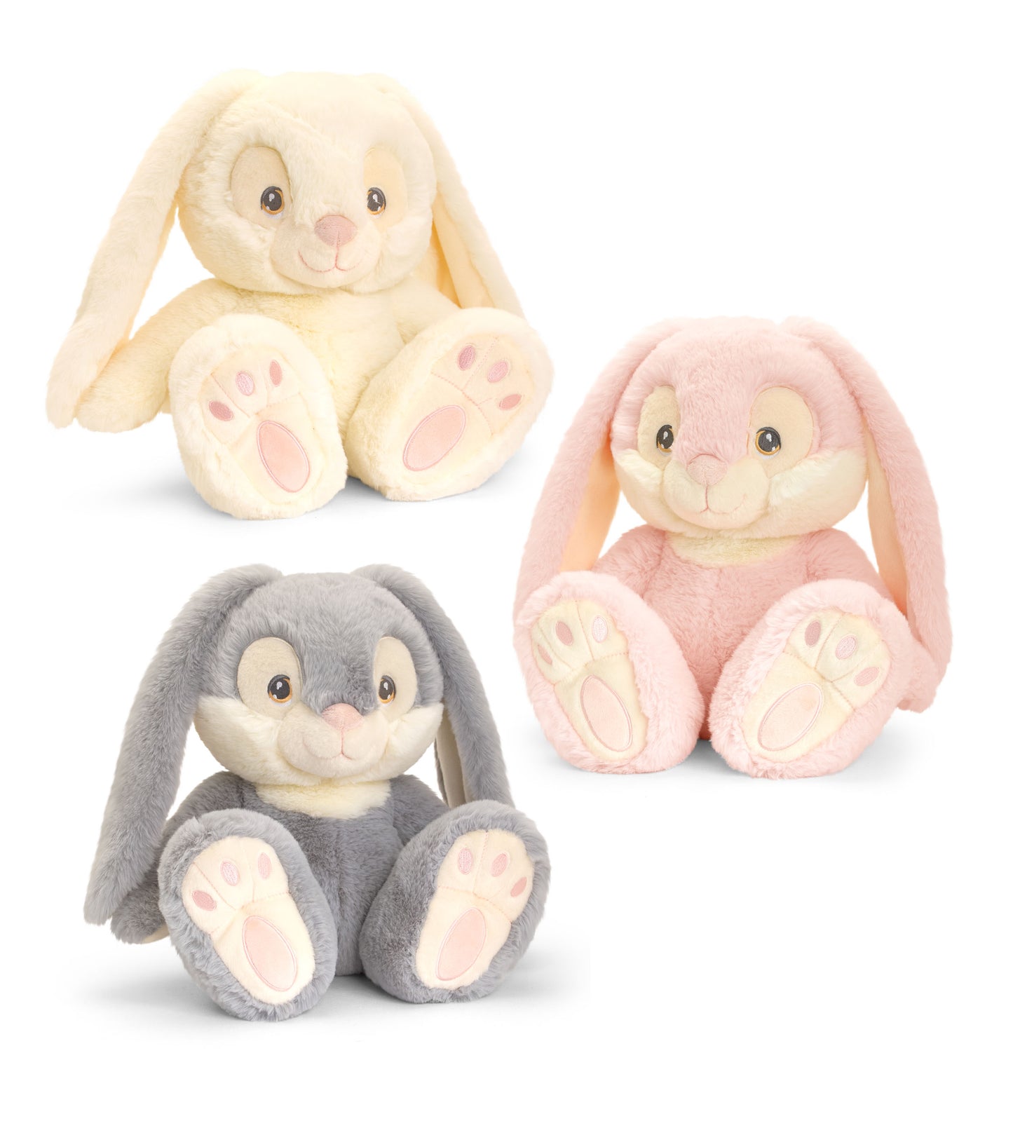 Keel Toys 30cm Keeleco Patchfoot Rabbits 3 Asstd