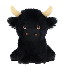 Keel Toys 18cm Keeleco Black Shaggy Cow
