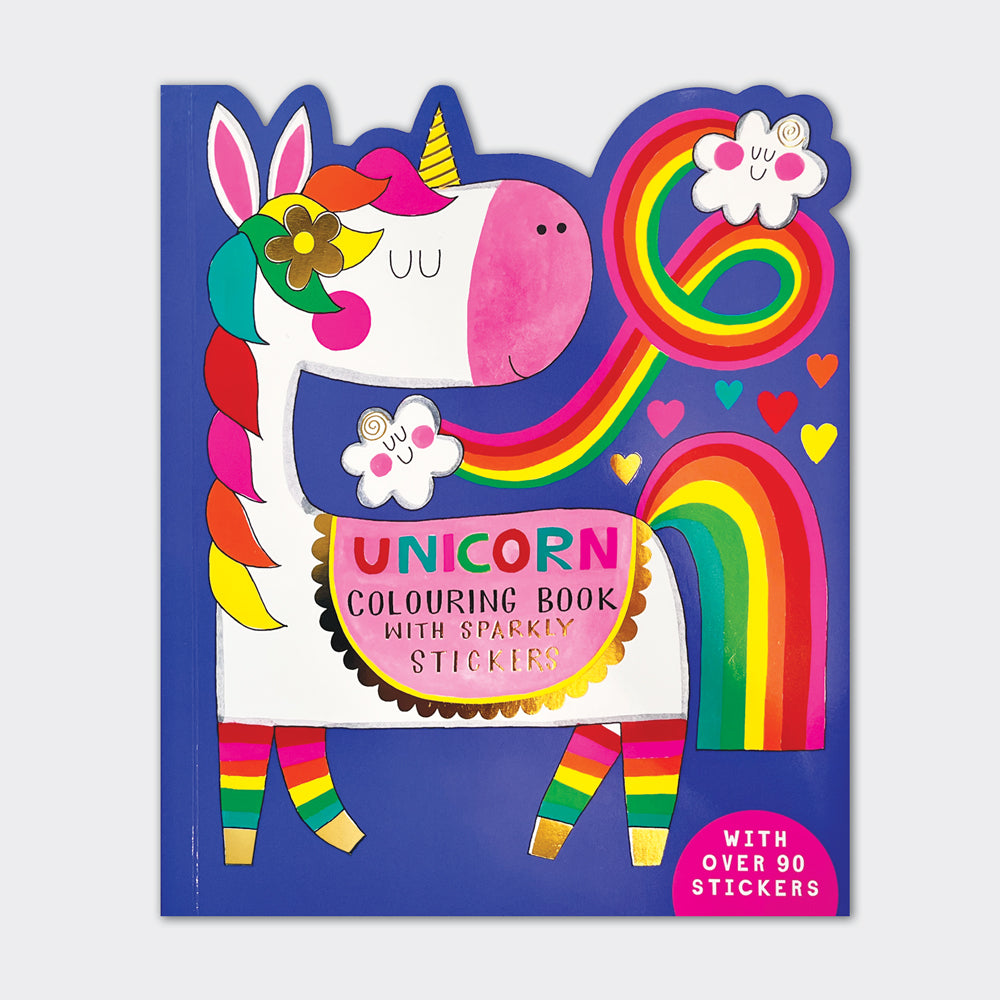 Rachel Ellen Unicorn Die-Cut Colouring Book With Stickers