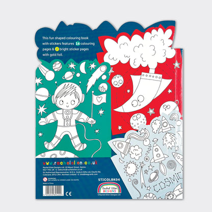 Rachel Ellen Cosmic Die-Cut Colouring Book With Stickers