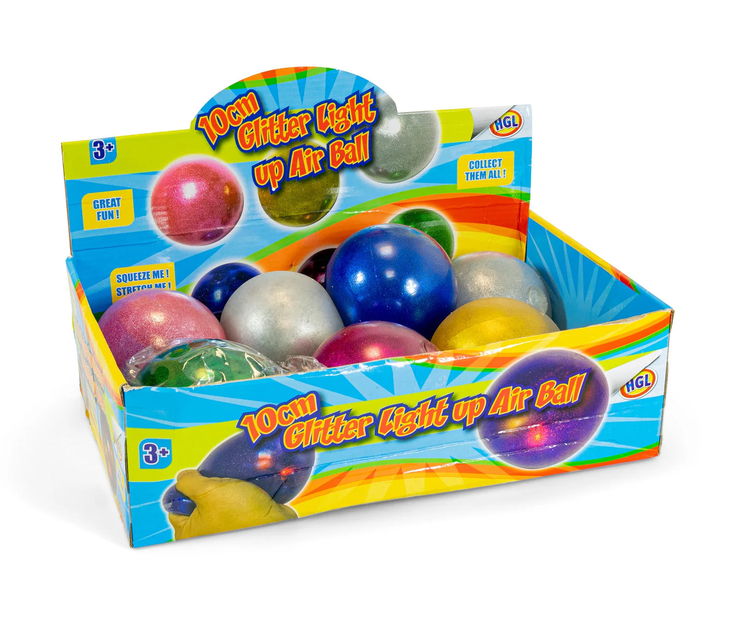 HGL 10Cm Glitter Light Up Air Ball