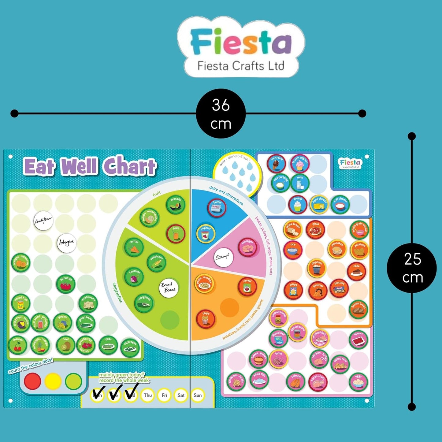Fiesta Crafts Magnetic Eat Well Chart