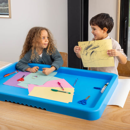 Plastic Play Tray Table for Indoor and Outdoor Play - Blue