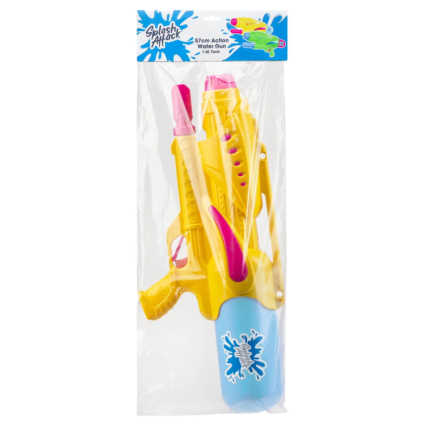 Splash Attack 57cm Action Water Gun (1 Colour Chosen At Random)
