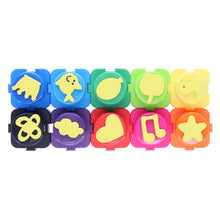 World of Colour 10 Interlocking Pots 20G Finger Paint With Stamps