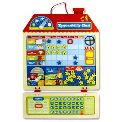 Little Hands Wooden Education Game Responsibility Chore Chart