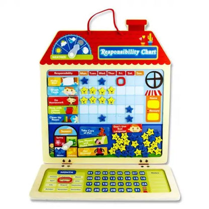 Little Hands Wooden Education Game Responsibility Chore Chart