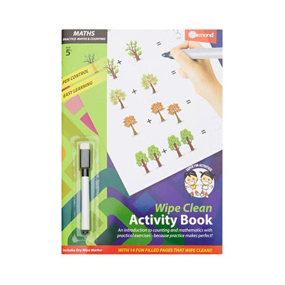 Ormond A4 14Pg Wipe Clean Activity Book WPen Maths & Counting