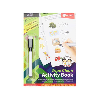 Ormond A5 22Pg Wipe Clean Activity Book WPen  Spell