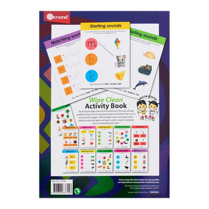 Ormond A4 14Pg Wipe Clean Activity Book Phonics