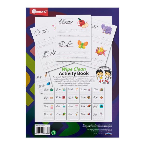 Ormond A4 14Pg Wipe Clean Activity Book Cursive