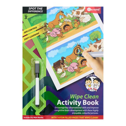 Ormond A4 14Pg Wipe Clean Activity Book Spot The Difference