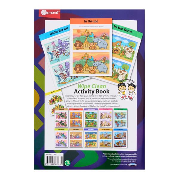 Ormond A4 14Pg Wipe Clean Activity Book Spot The Difference