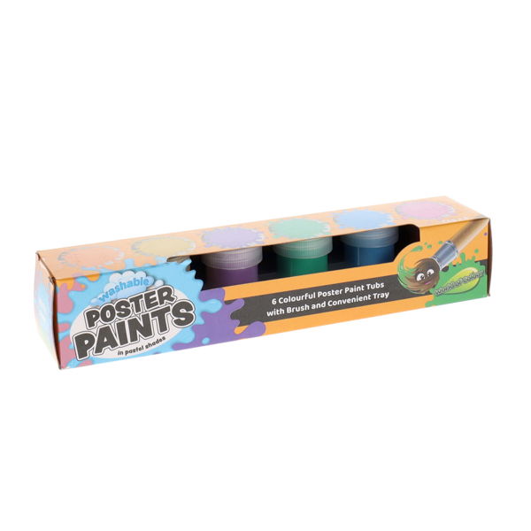 World of Colour Pkt6x22g Pastel Poster Paints