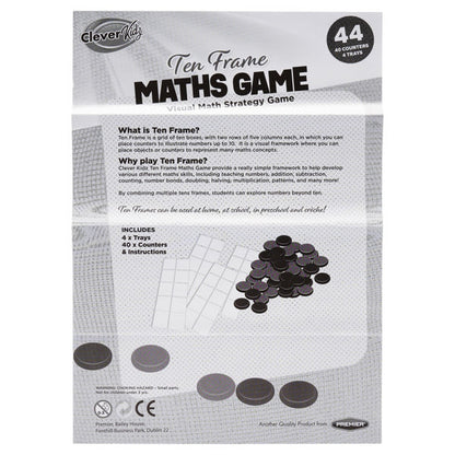Clever Kidz  Ten Frame Maths Game  44 Pce