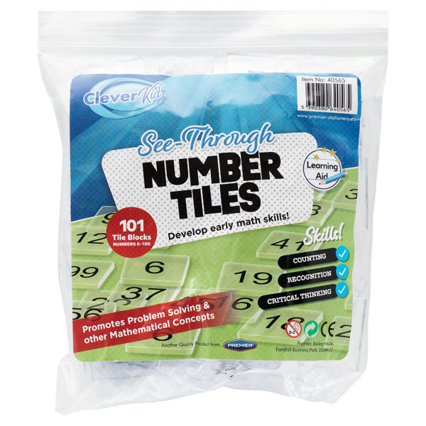 Clever Kidz  See Through Number Tiles  101 Blocks
