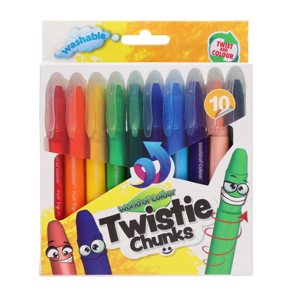 World of Colour Pky 10 Twisties Chunk Crayons