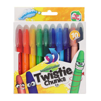 World of Colour Pky 10 Twisties Chunk Crayons