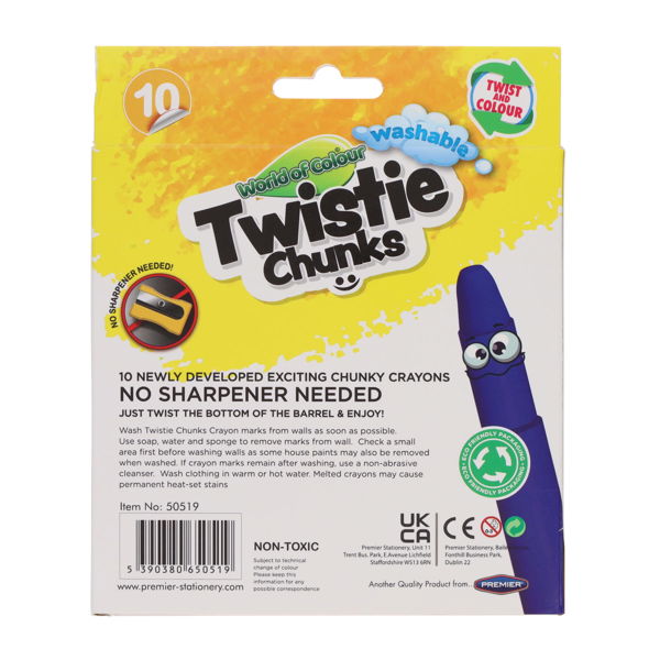 World of Colour Pky 10 Twisties Chunk Crayons