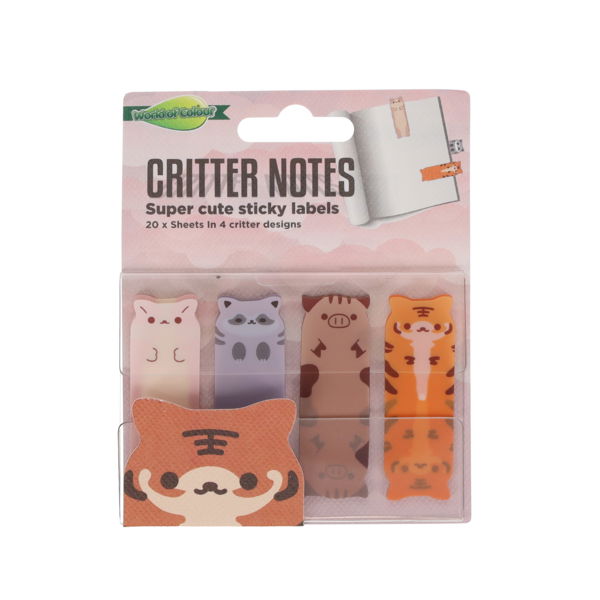 World of Colour Pkt20 Critter Notes  3 Asst