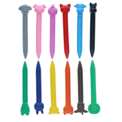 World of Colour Pkt12 Washable Critter Crayons