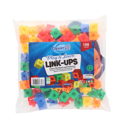 Clever Kidz Bag 100 Coloured Linking Cubes