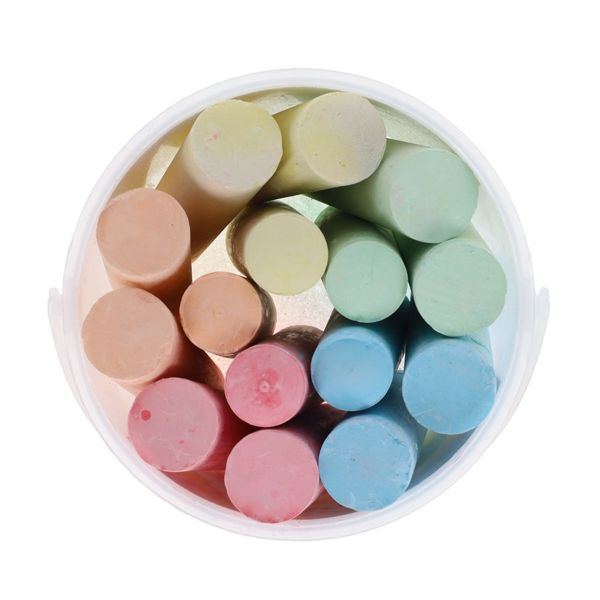 World of Colour Bucket 15 Jumbo Sidewalk Chalk  Coloured