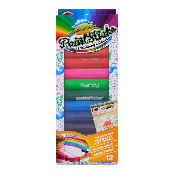 World of Colour Pkt12 10G Poster Paint Sticks