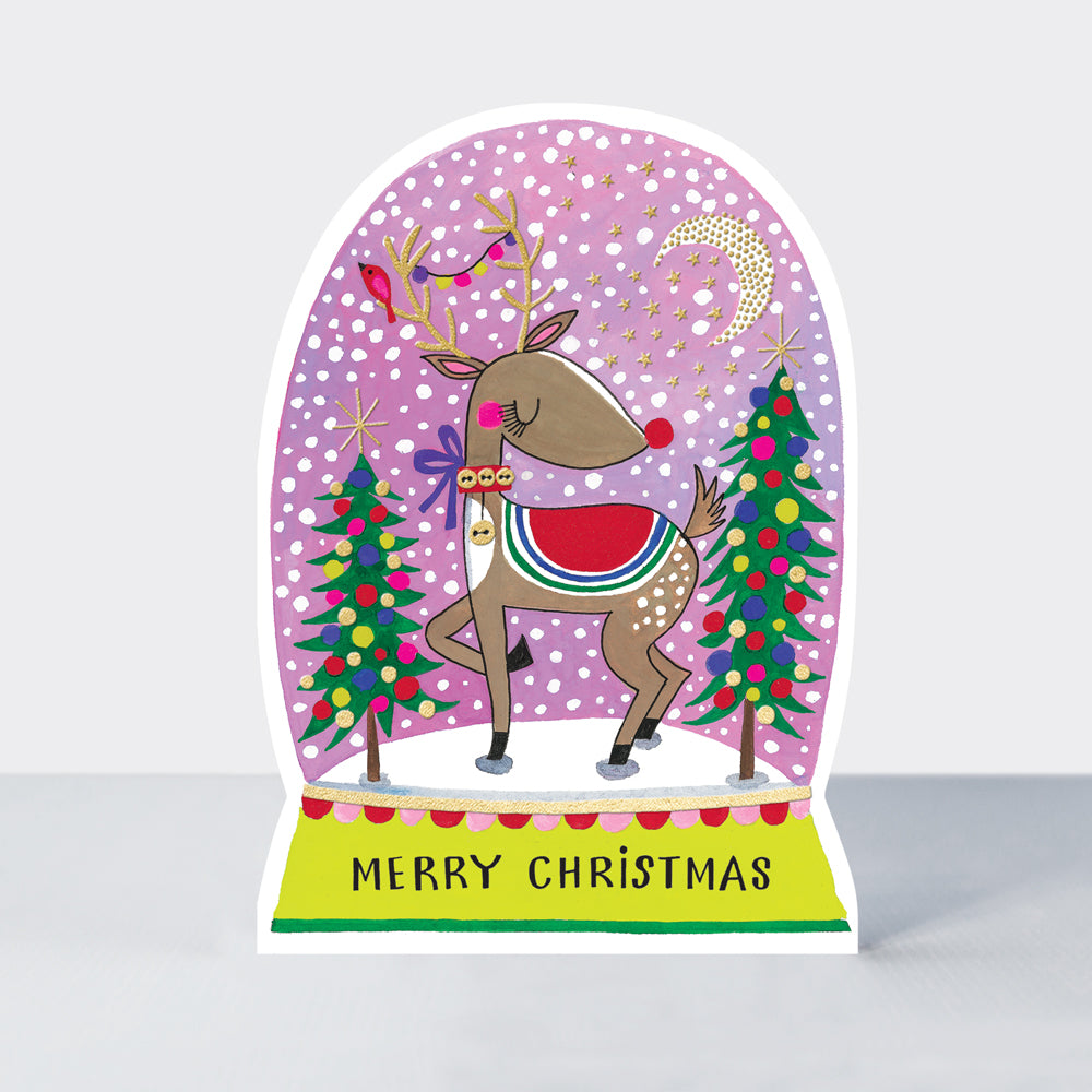 Rachel Ellen Christmas Card- Reindeer/Snow Globe