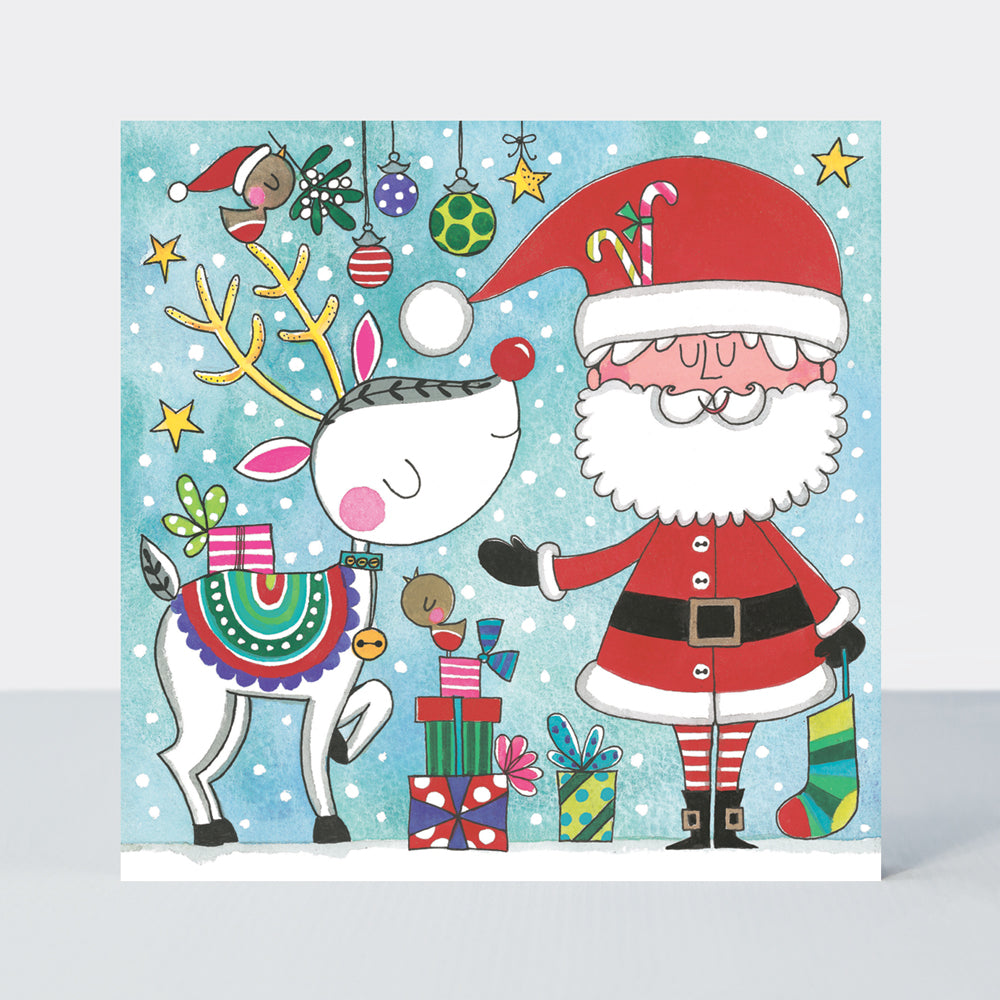 Rachel Ellen Xmas Jigsaw Cards - Santa & Reindeer