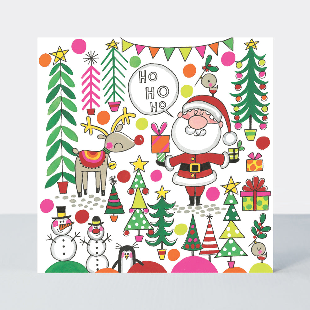 Rachel Ellen Xmas Jigsaw Cards - Santa, Reindeer & Trees