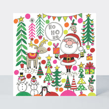 Rachel Ellen Xmas Jigsaw Cards - Santa, Reindeer & Trees