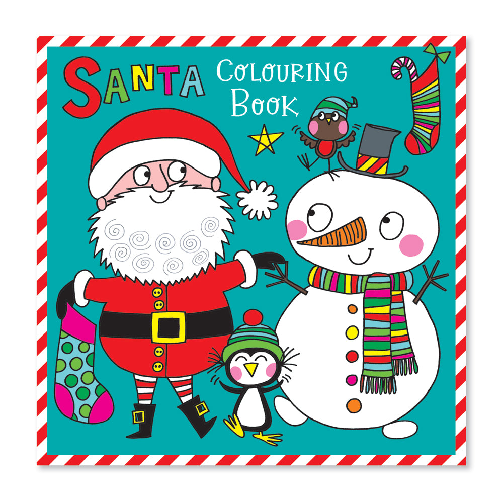 Rachel Ellen Square Colouring Book - Santa & Snowman