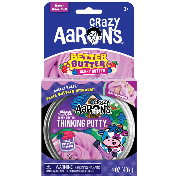 Crazy Aaron's  Thinking Putty 3.5" - Better Butter Berry