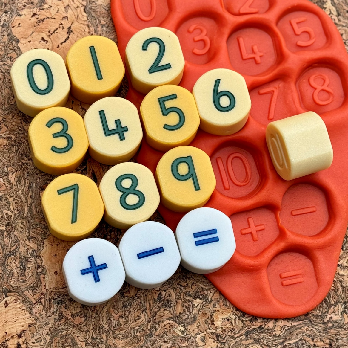 Yellow Door Number Stamping Stones