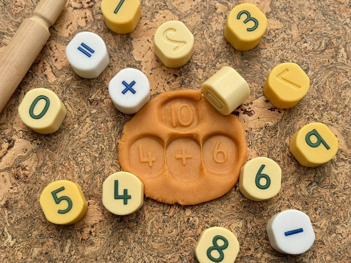 Yellow Door Number Stamping Stones