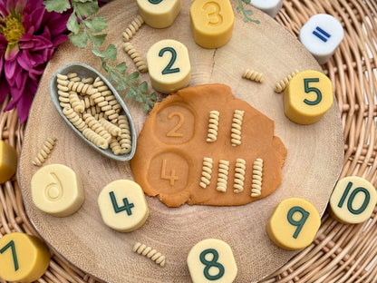 Yellow Door Number Stamping Stones