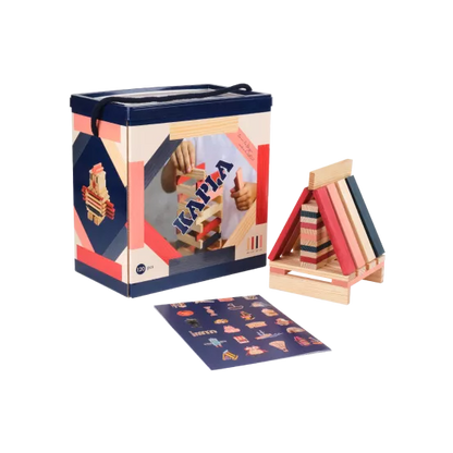 Kapla 120 Box, Dark Blue, Pink, Red