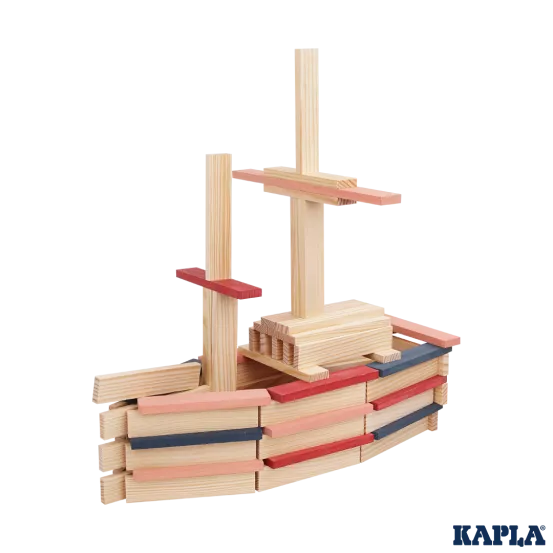 Kapla 120 Box, Dark Blue, Pink, Red