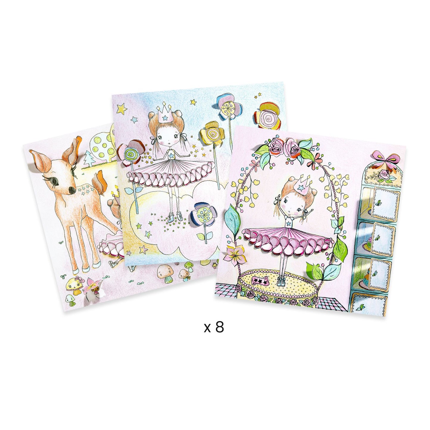 Djeco Little Doors Colouring Sheets - Pupi's Little Doors