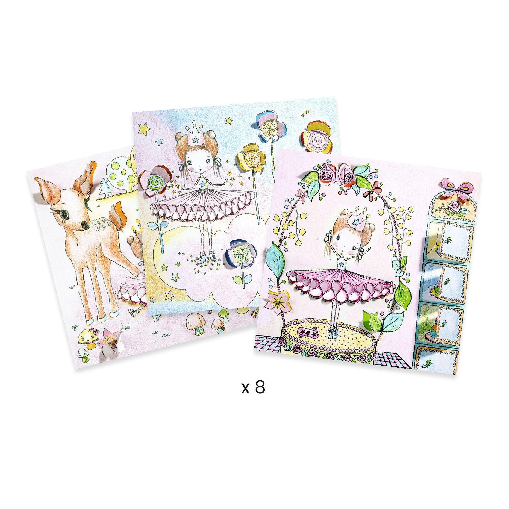 Djeco Little Doors Colouring Sheets - Pupi's Little Doors