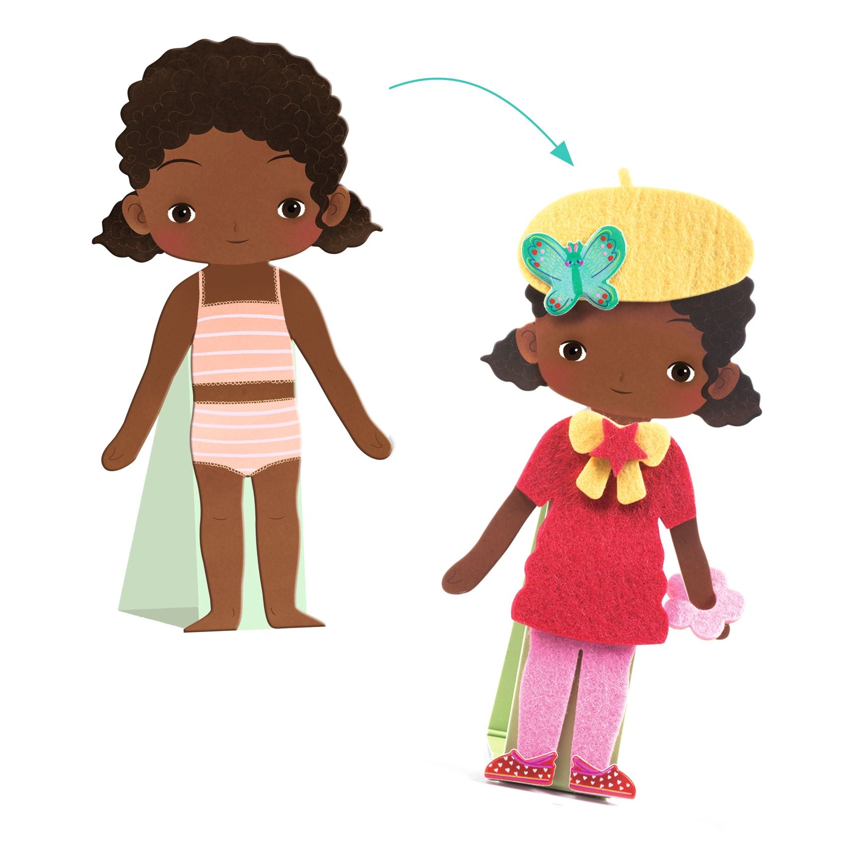 Djeco Felt Characters To Dress-Up