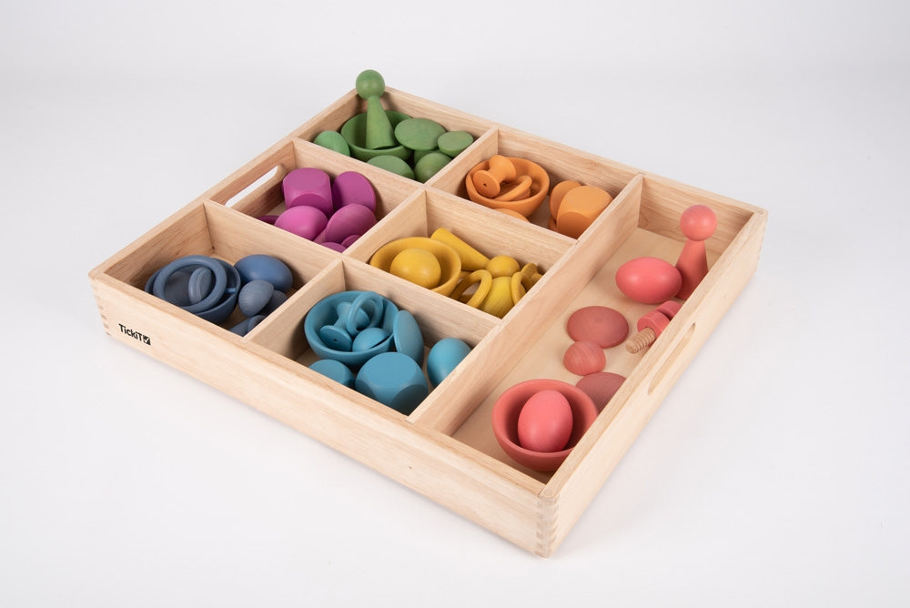 TickiT Wooden Sorting Tray - 7 Way
