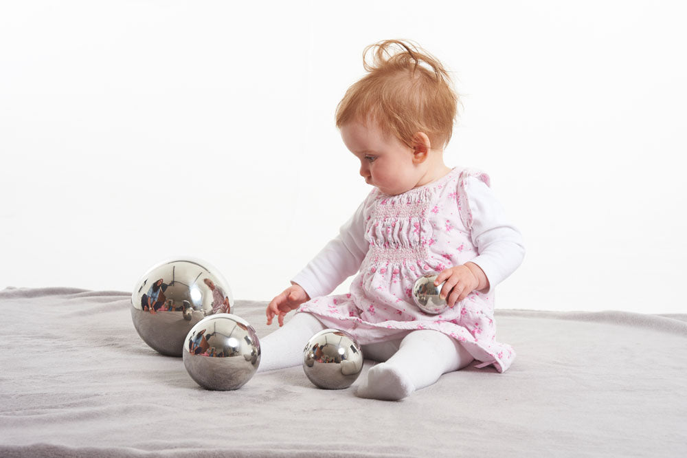 TickiT Sensory Reflective Ball Silver