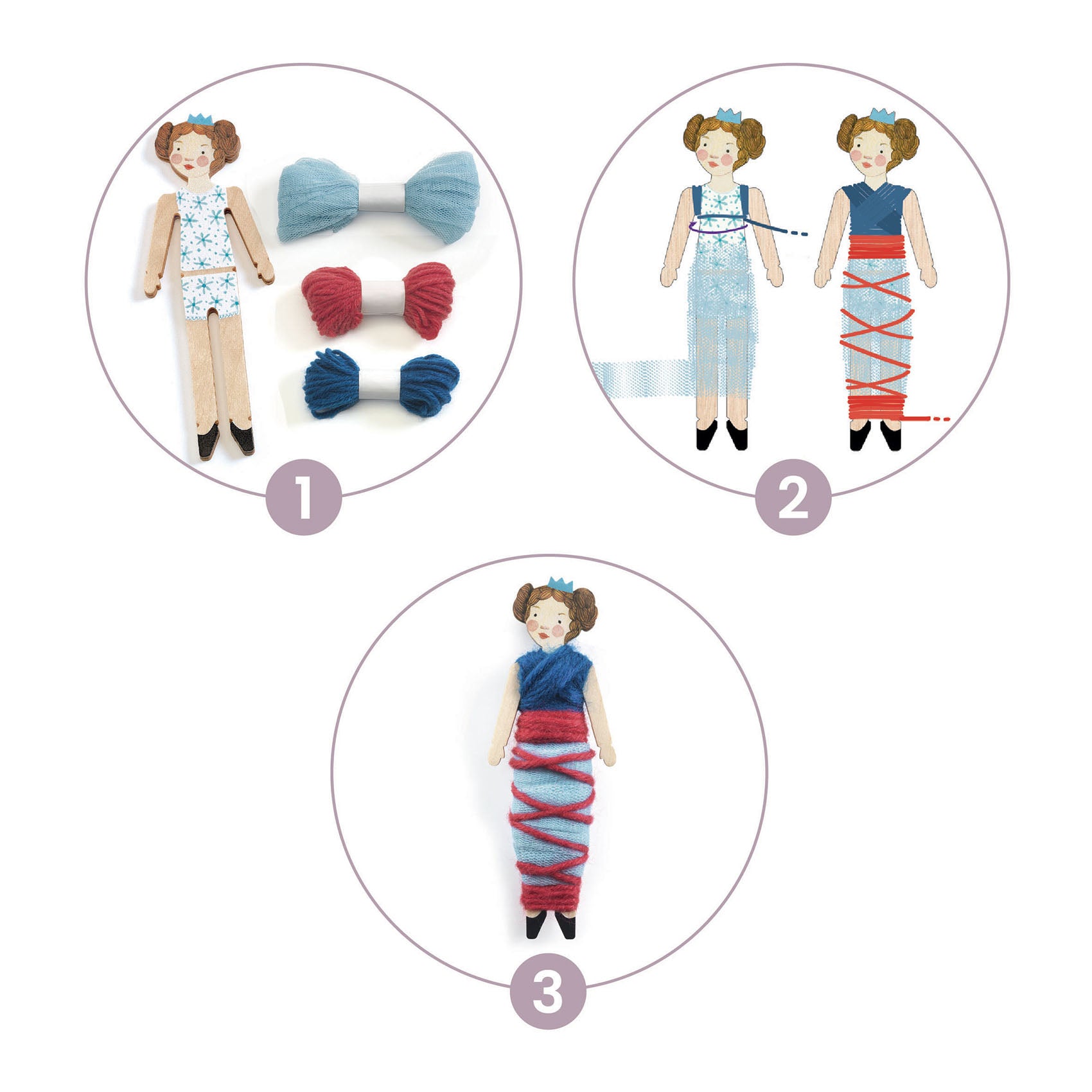 Djeco DIY Sweet Night Worry Dolls