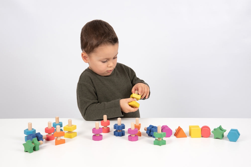 TickiT Rainbow Wooden Nuts & Bolts